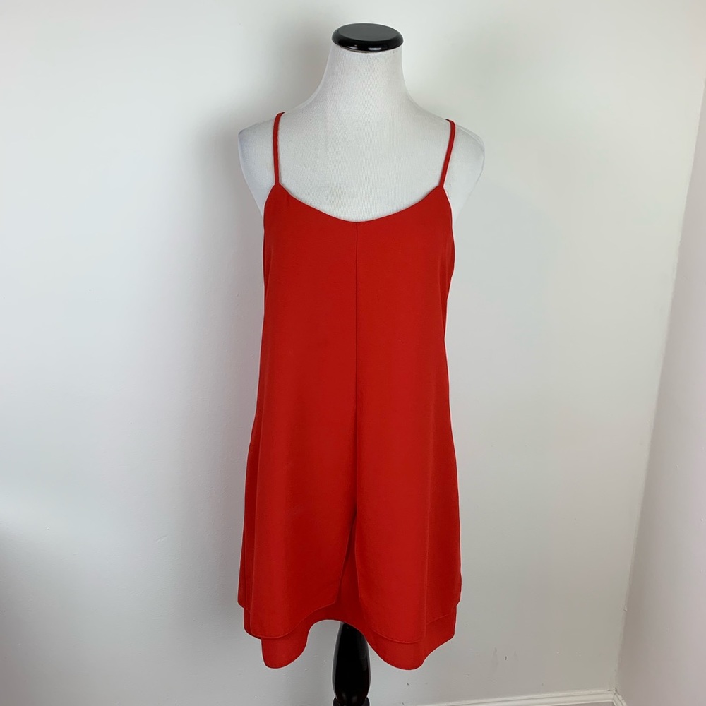 Topshop Red Slip Dress